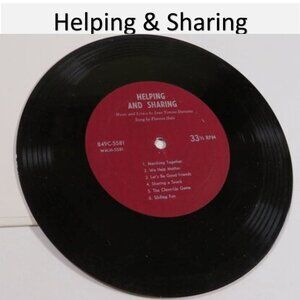 Helping and Sharing 1970s LP Vinyl Record (one sided - heavy) very old